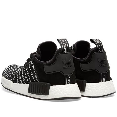 adidas originals nmd r1 black and white|nmd r1 all black.